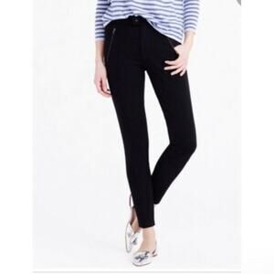 J Crew black ponte pixie zipper pocket pants size 2